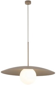 Lampadario a sospensione con filo SLATE 1xE27/15W/230V diametro 65 cm beige