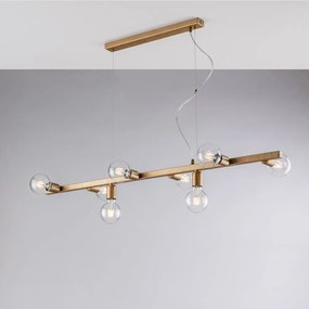 Lampadario Contemporaneo Fabian Metallo Oro 8 Luci E27