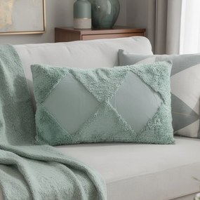 Cuscino divano 30x50 cm rombi verde acqua