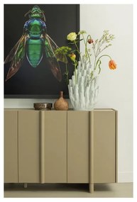 Cassettiera bassa beige in legno di pino 200x85 cm Basu - WOOOD