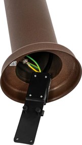 Lampione da esterno marrone ruggine con opalino 80 cm IP44 - Rox