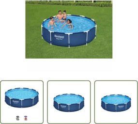 vidaXL Piscina con valvola di drenaggio - Bestway Piscina Steel Pro 305x76 cm