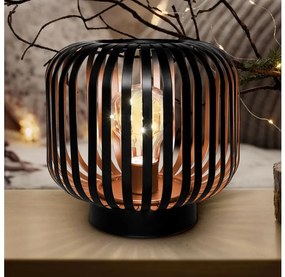 Solight WO3103 - LED Lampada da tavolo decorativa LED/3xAA nero/rame