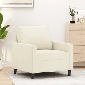 Poltrona Crema 60 Cm Velluto /