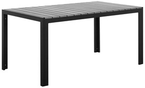 Tavolo da pranzo grigio e nero 150 x 90 cm COMO Beliani