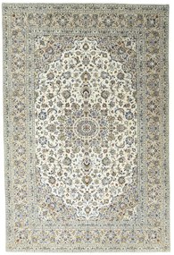 Kashan Tappeto 370x250 Beige (Iran) Annodato A Mano