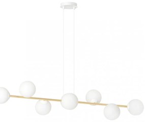 Lampadario a sospensione GRAVITY 8 Nero/Bianco e Oro 8xE14 Colore del corpo Bianco e Oro