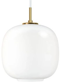 VL45 Radiohus Lampada a Sospensione Ø250 V3 Ottone/Glossy White Opale - Louis Po