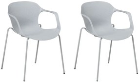 Set di 2 sedie plastica grigio ELBERT Beliani