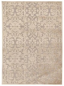 Tappeto Florentine Baroque mosaico in viscosa beige, L 200 x L 140 cm