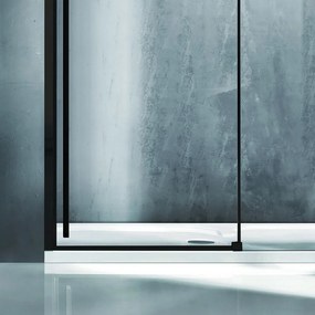 Porta doccia 150cm scorrevole con profilo nero vetro 8mm | KSA4000N - KAMALU