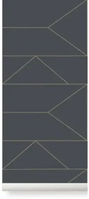 Tapete Lines von Ferm Living - Graphite