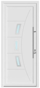 Portoncino d'ingresso in pvc 20021 L 80 x H 210 cm bianco apertura sinistra