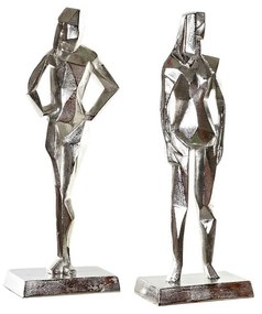 Statua Decorativa DKD Home Decor Alluminio (2 pezzi) (23 x 13 x 62 cm)