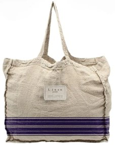 Borsa in tessuto a righe blu, larghezza 42 cm - Really Nice Things