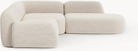 Divano angolare componibile 4 posti in bouclé con chaise longue Wolke