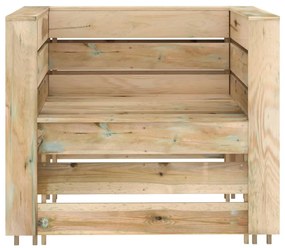 Set Divani da Giardino su Pallet 2 pz Legno di Pino Impregnato