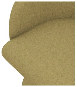 Sedia da pranzo color senape in imbottito Kanoa – Makamii