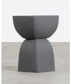 Tavolino Ausiliario in Metallo (25,5 x 35 cm) Lelio Grigio nebbia - The Masie