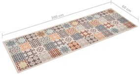 Tappetino da Cucina Lavabile Mosaico a Colori 60x300 cm