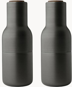 Set macina sale e pepe con coperchio in legno di noce Bottle Grinder 2 pz