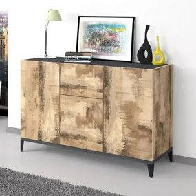 Madia Sunrise Sideboard 3A+1C 120 Acero Pereira/Report - Dimensioni: 120 x 40 x 82 cm