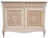 Credenza classica 2 porte 2 cassetti legno grezzo l.111 p.44 h.91 - Mobili 2G