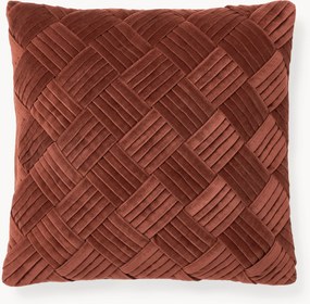 Copricuscino in velluto con motivo strutturato Sina