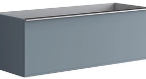 Mobile da bagno da fissare sotto lavabo L 120 x H 40 x P 45.5 cm indaco laccato, 2 cassetti Pixel frame
