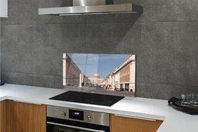 Pannello paraschizzi cucina Le strade del Duomo di Roma 100x50 cm