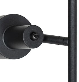 Lampada da terra moderna nera 2 luci - Stijn