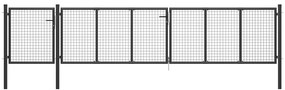Cancello Per Giardino İn Acciaio 500x75 Cm Antracite /