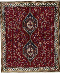 Shiraz Tappeto persiano 160 x 200 Rosso (Iran) Annodato A Mano