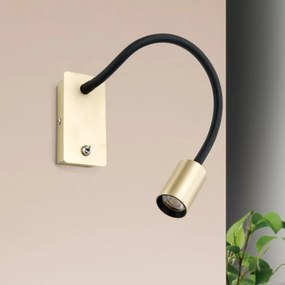 Orion WA 2-1342 - LED Lampada flessibile da parete piccola KURT LED/5W/230V oro