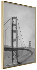 Poster  Bridge in San Francisco II  Cornice Quadri Cornice d'oro, Larghezza x Altezza Home decor 20x30