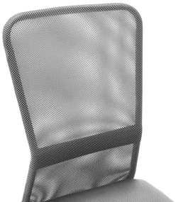 Sedia da ufficio grigia 44x52x100 cm in tessuto a rete