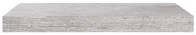Scaffali a parete 4 pz grigio cemento 50x23x3,8 cm in mdf