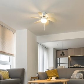 ZEVENTI - Ventilatore da soffitto FAMARA 1xE14/60W/230V bianco