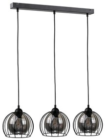 Lampadario a sospensione con filo SOLO BLACK 3xE27/60W/230V