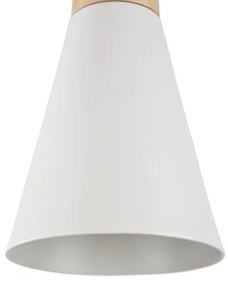 Maytoni P359-PL-140-W-Lampadario a sospensione con filo BICONES 1xE27/60W/230V diametro 14cm bianco/beige