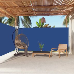Tenda da Sole Laterale Retrattile Blu 180x600 cm