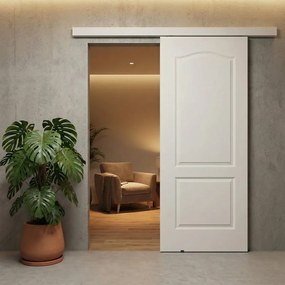 Porta scorrevole reversibile Ipanema in mdf bianco, L 93 x H 212 cm, con binario Meli
