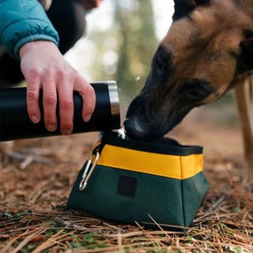 Ciotola da viaggio pieghevole in tessuto ø 18 cm Moss - P.L.A.Y.