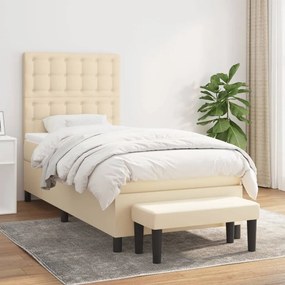 Giroletto A Molle Con Materasso Crema 100x200 Cm İn Tessuto /