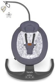 Lionelo - RALF Baby Sdraietta con Melody, 4xAA, Grey/White + Remote Control