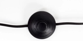 Lampada da terra nera con paralume in metallo (altezza 135 cm) Hajo - White Label