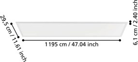 Eglo 901494 - Pannello LED a montaggio superficiale MORADILLO LED/33W/230V 120x30 cm bianco