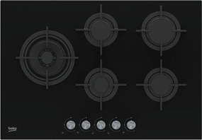 Beko - hill 75222 s piano cottura Nero Da incasso 75 cm Gas 5 Fornelli