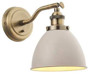 Endon 76330 - Faretto da parete FRANKLIN 1xE14/40W/230V ottone/taupe