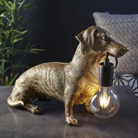 Endon 101187 - Lampada da tavolo DACHSHUND 1xE27/10W/230V oro
